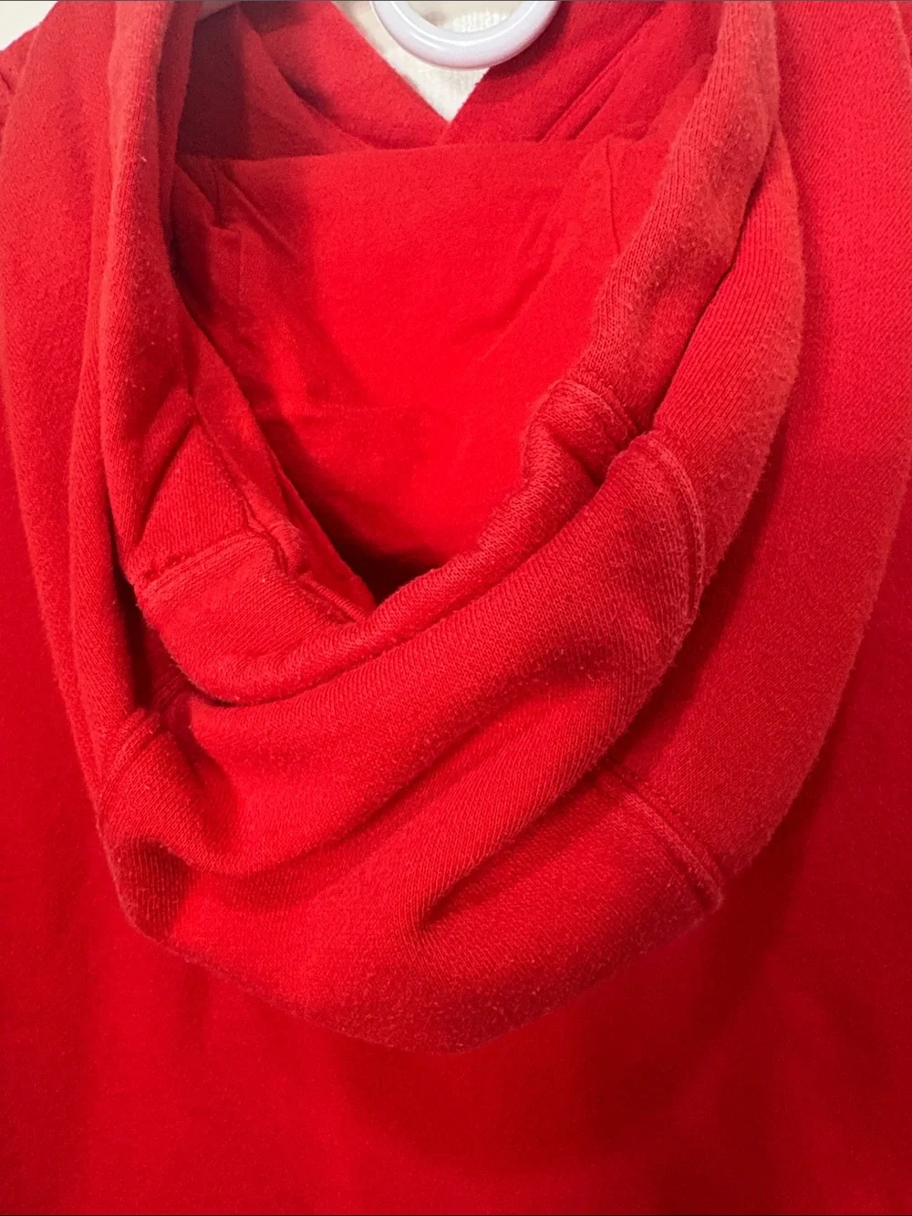 Nike Men’s Red Pullover Hoodie with White Swoosh